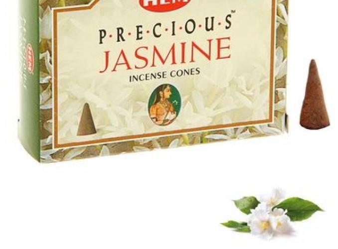 Благовония HEM Precious Jasmine (Драгоценный Жасмин), 10 конусов