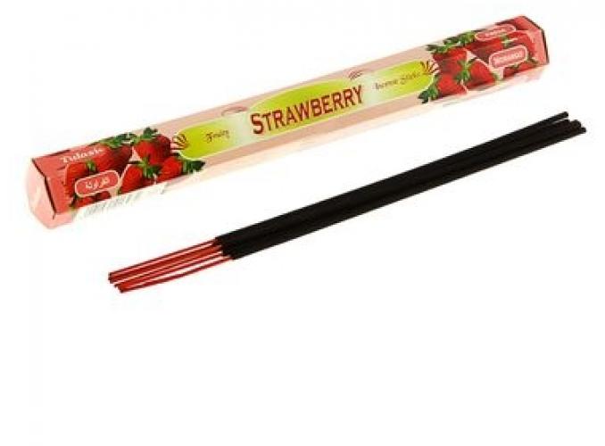 Благовония шестигранник Sarathi Клубника Strawberry 20 палочек в упаковке