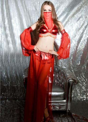 Красный костюм восточной танцовщицы - купить 
