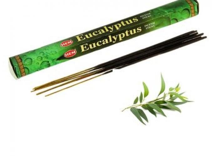 Благовония HEM Eucalyptus  (Эвкалипт), шестигранник, 20 палочек