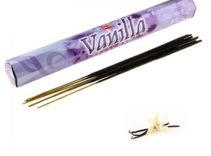 Благовония HEM Vanilla (Ваниль), шестигранник, 20 палочек