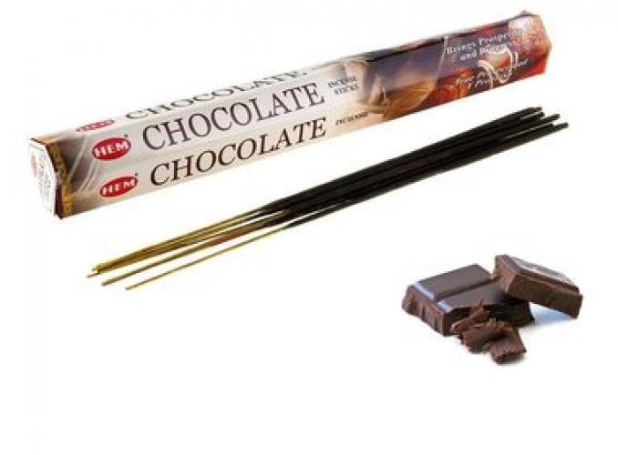 Благовония HEM Chocolate (Шоколад), шестигранник, 20 палочек