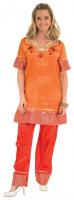 Оранжевый костюм индийской леди