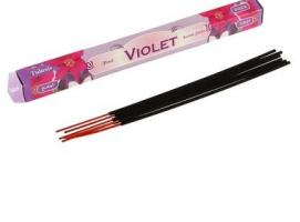 Благовония шестигранник Sarathi Фиалка Violet 20 палочек в упаковке