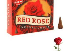 Благовония HEM Red Rose (Красная Роза), 10 конусов