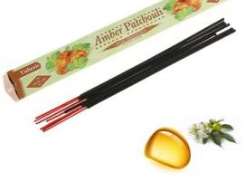Благовония шестигранник Sarathi Patchouli Amber Пачули амбер 20 палочек в упаковке