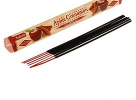 Благовония шестигранник Sarathi Яблоко Корица Apple Cinnamon  20 палочек в упаковке