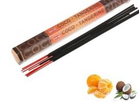 Благовония шестигранник HEM Кокос Мандарин Coco Tangerine 20 палочек в упаковке